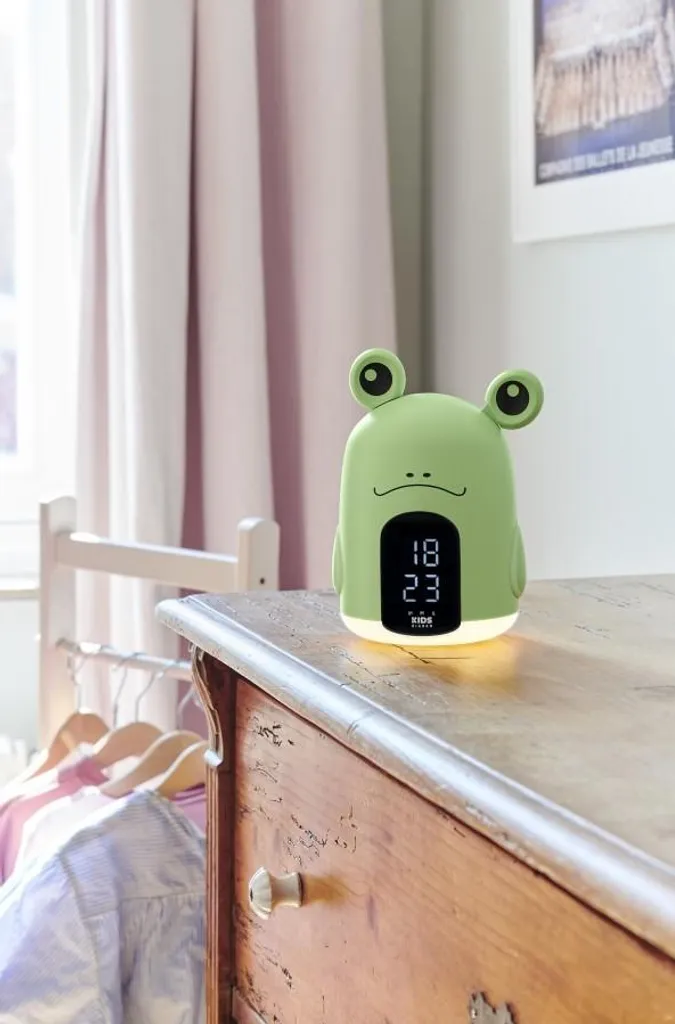 Réveil Éducatif Lapin pour Enfant avec LED Bleu et Alarmes Buzzers - 12