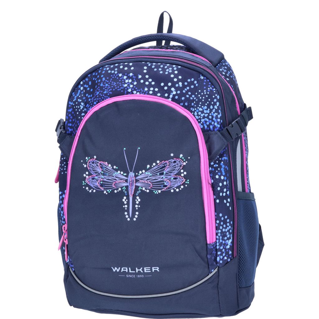 Walker Schulrucksack Fame 2.0 Magic Dragonfly schwarz Produktbild 
