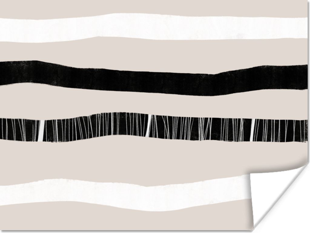 MuchoWow Poster Linie - Pastell - Minimalismus - Muster 40x30 cm - Plakate für die Wände - Poster Wohnzimmer