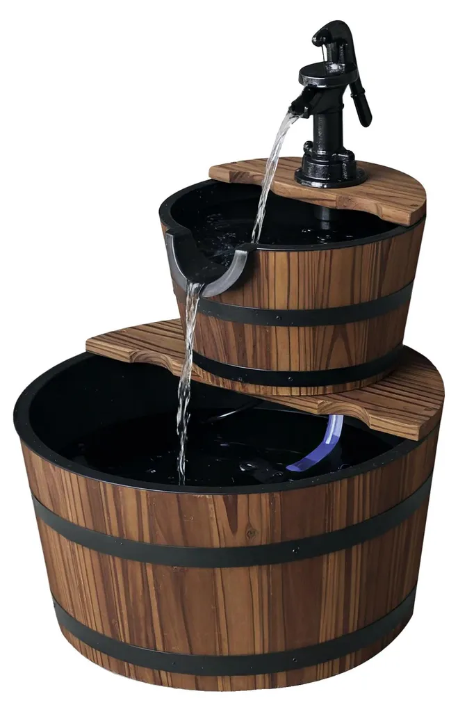 Fontaine bois étanche durable 91 cm contre l'humidité et les fuites