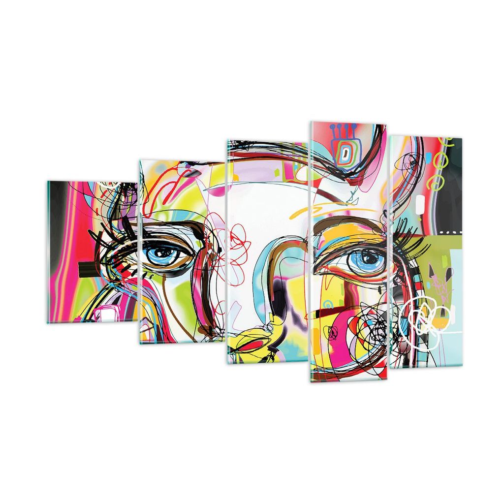 Bilder auf glas - Abstraktion modern - 100x60cm - Glasbilder - Wandbilder - Kunstdruck - zum Aufhängen bereit - Wanddekoration aus Glas - Glas Bil...
