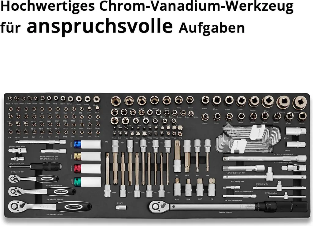 Coffret d'outils 186 pièces STAHLWERK pour ne plus jamais manquer de douilles - 2