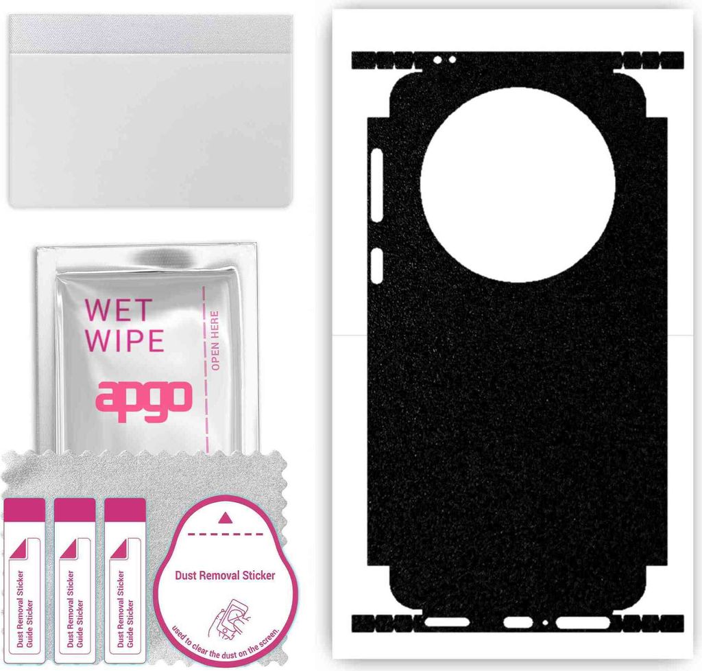 apgo Rückseite + Seiten Schutzfolie, Skin, kompatibel mit Huawei Mate 60 Pro, Hinten Displayschutzfolie aus Vinylfolie, kratzfest, einfache Montag...