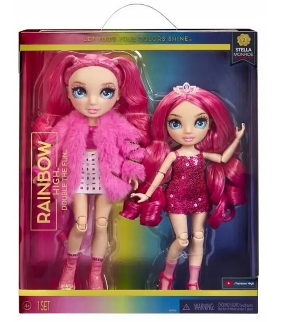 Poupée Rainbow High Stella Monroe Edition 2-Pack Articulée et Rose