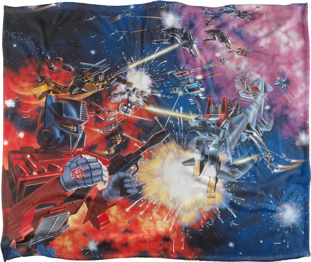 Transformers - Box Kunst Decke, Seidig, Supersoft TV25064 (152 cm x 127 cm) (Bunt)