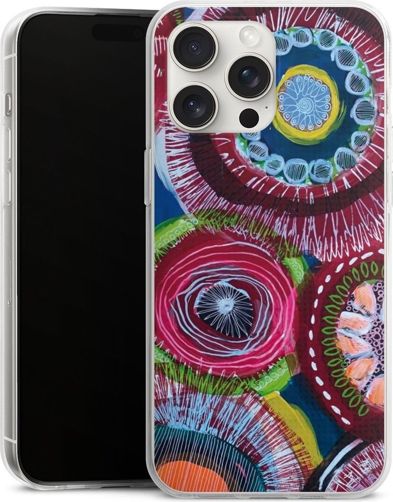 DeinDesign Handyhülle für Apple iPhone 15 Pro Max Silikon Hülle Case Smartphone Schutzhülle Farbe Malerei bunt