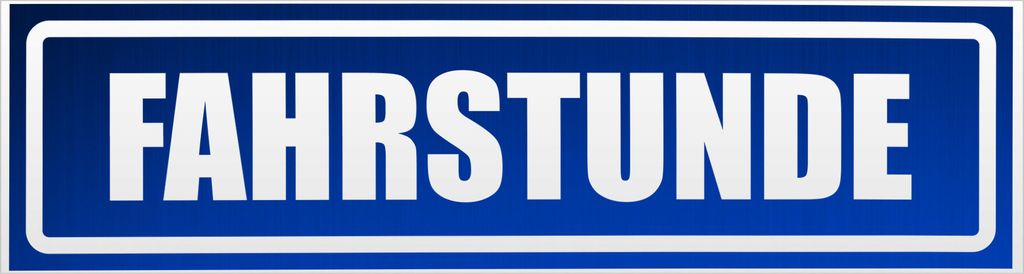 Kiwistar Fahrstunde invertiert Magnetschild Schild magnetisch - 45cm Blau - reflektierend - Magnetfolie für Auto PKW Kfz
