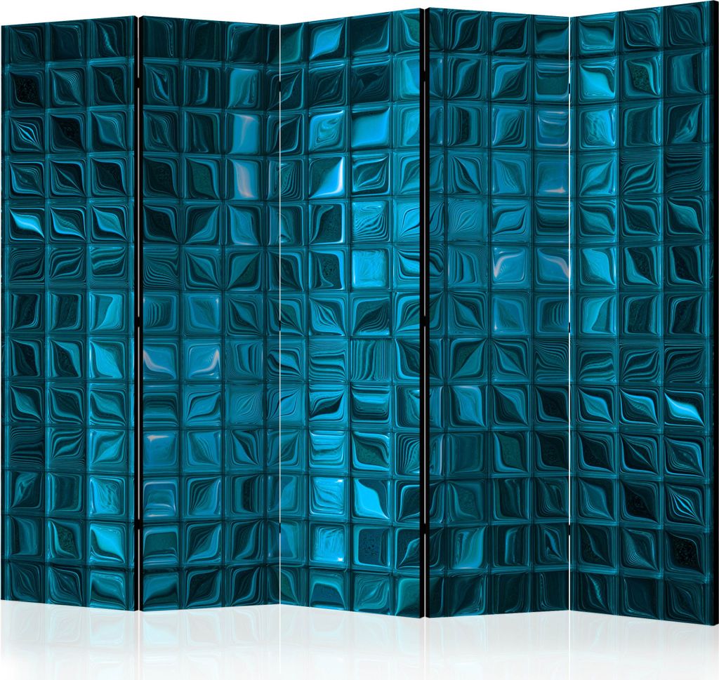 Akusticher Raumteiler 3D Effekt Abstrakt Foto Paravent 225x172 cm beidseitig auf Vlies-Leinwand bedruckt Akustikschaum Trennwand Spanische Wand Sic...