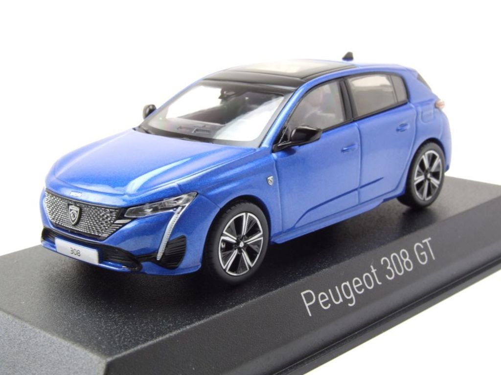 Norev 473933 Peugeot 308 GT 2021 modrá metalíza 1:43 Obrázok produktu 