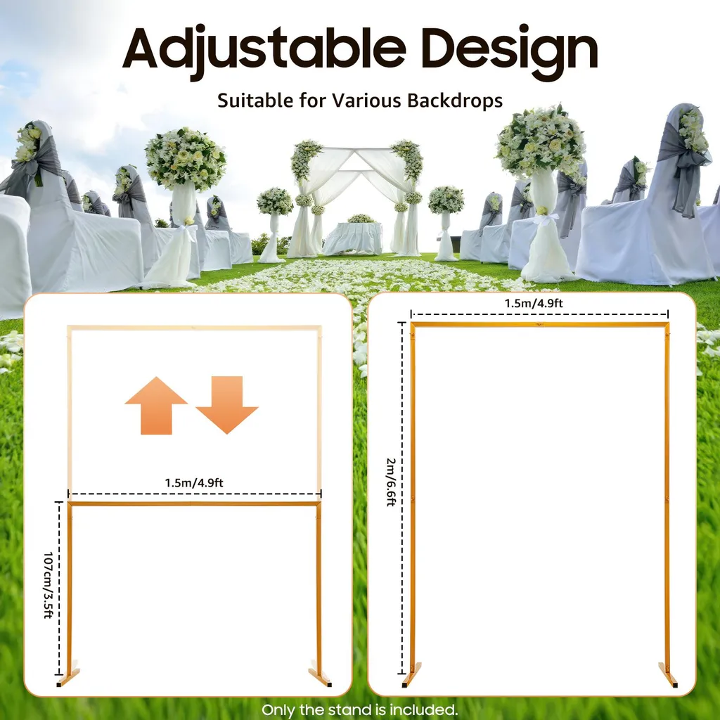 Structure arche mariage stable métal doré montage facile taille L pro - 4