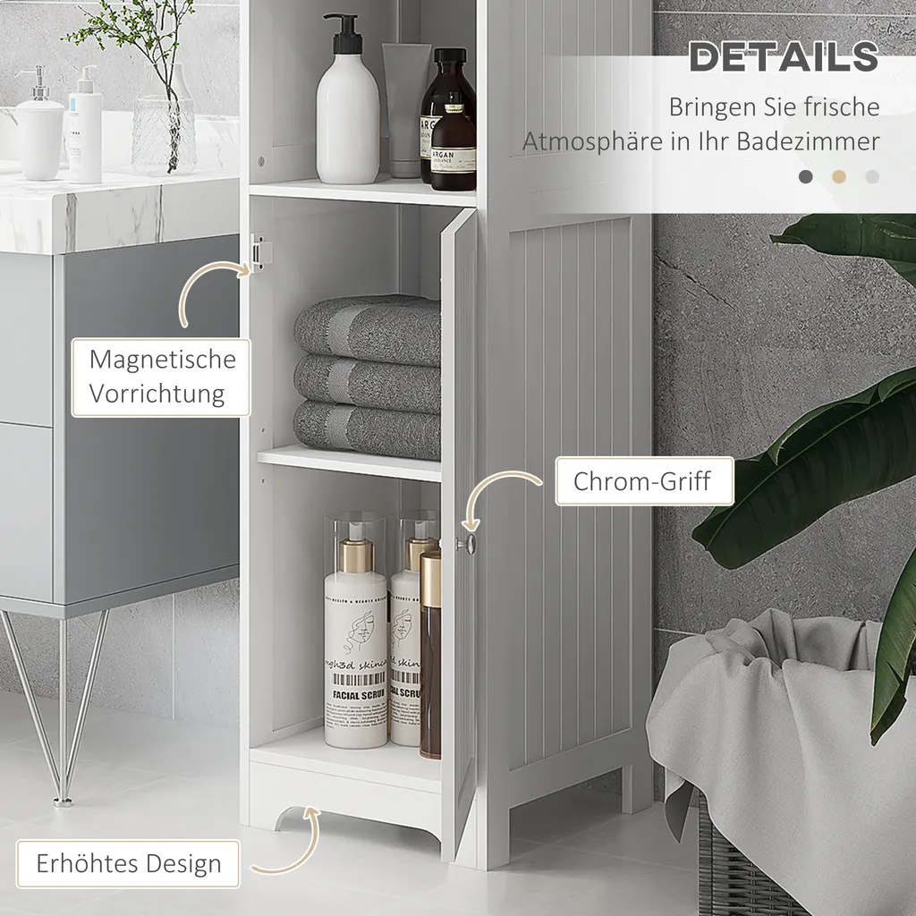 Armoire de rangement compacte avec 3 compartiments ouverts - 14
