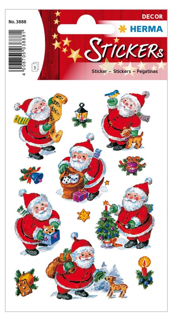HERMA Weihnachts Sticker DECOR "Lustiger Nikolaus" Papier 3 Produktbild 