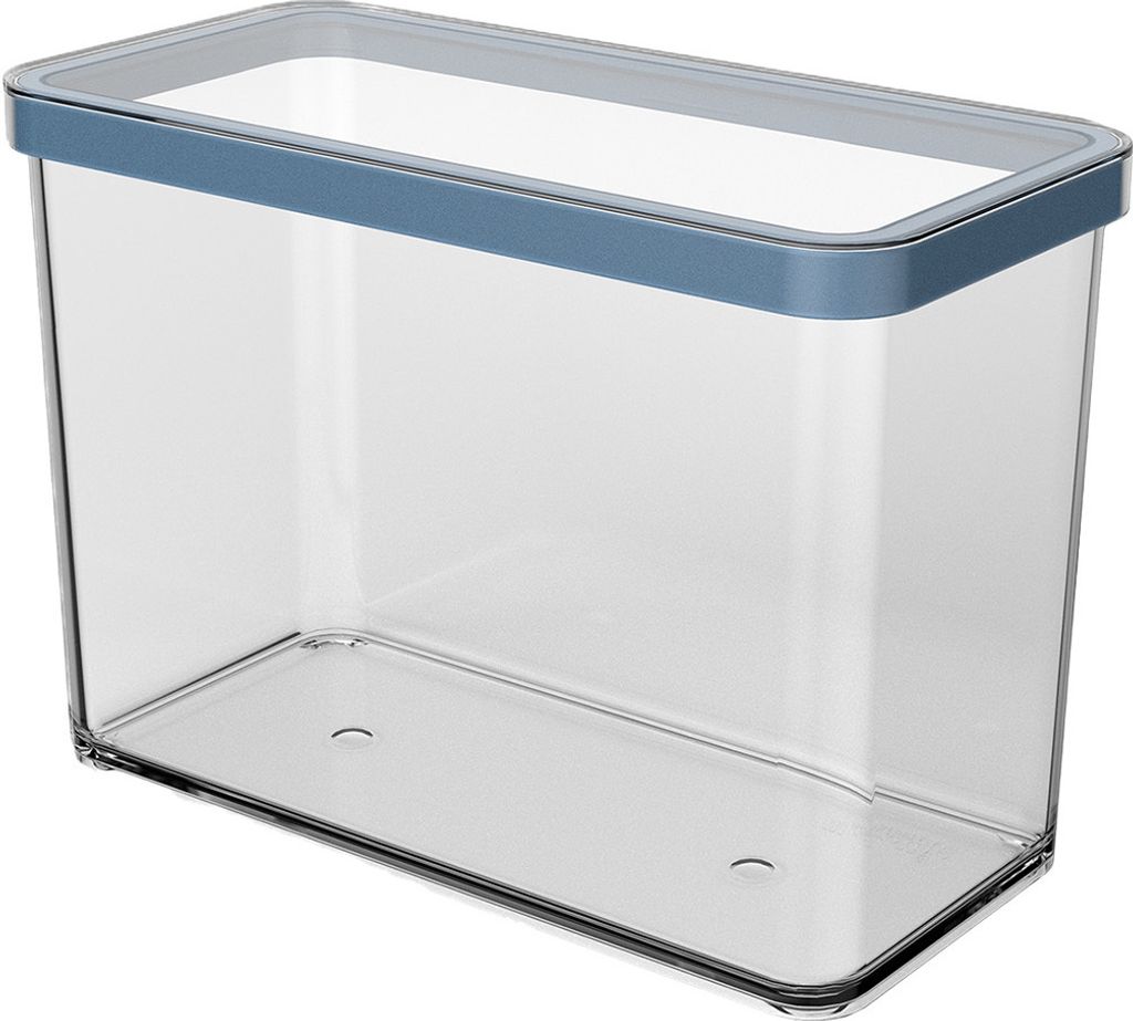 Premium Dose rechteckig 2,1 l LOFT, Farbe:Transparent / Horizon blau