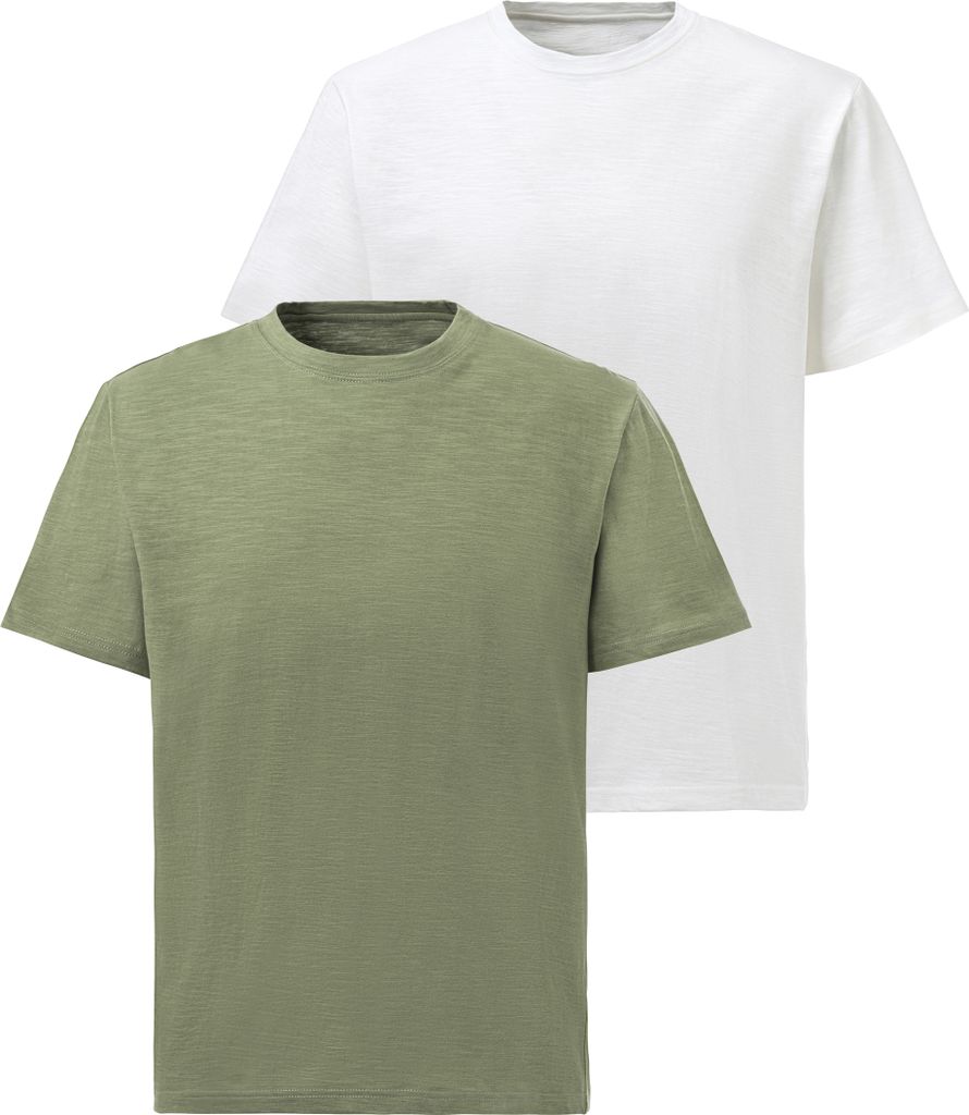 JOHN DEVIN T-Shirt 2 -teilig khaki/ blau Größe XXXL