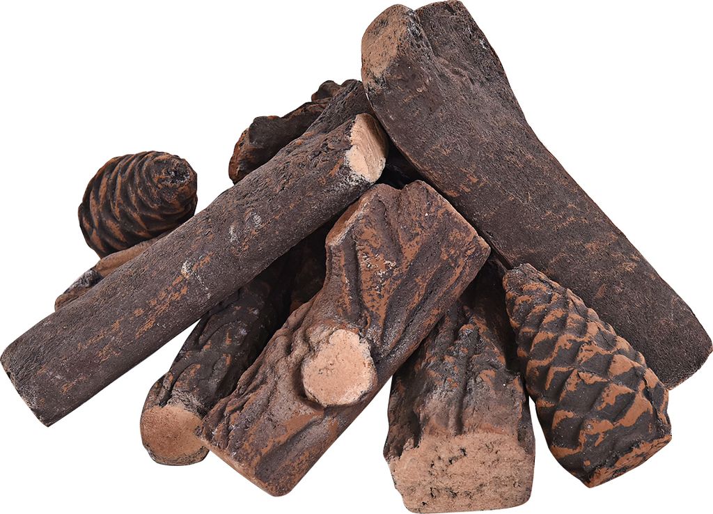 COSTWAY Bûches de gaz, 9 pièces, bois de chauffage Image du produit 