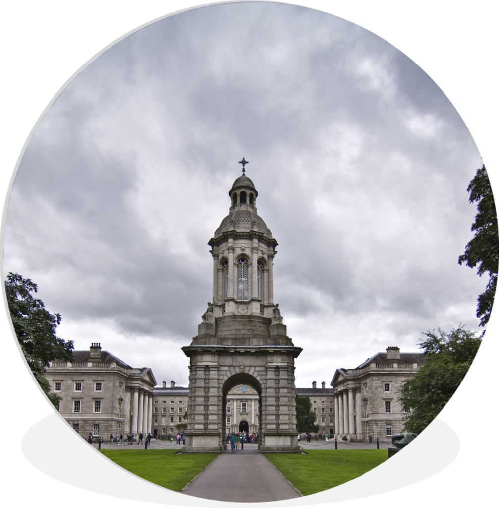 MuchoWow Rundes Wandbild - Runde Bilder Der Weg zum Trinity College in Dublin Ø 60 cm Kreis Wanddekoration Kunststoff - Wandkreis - Wandschmuck ...