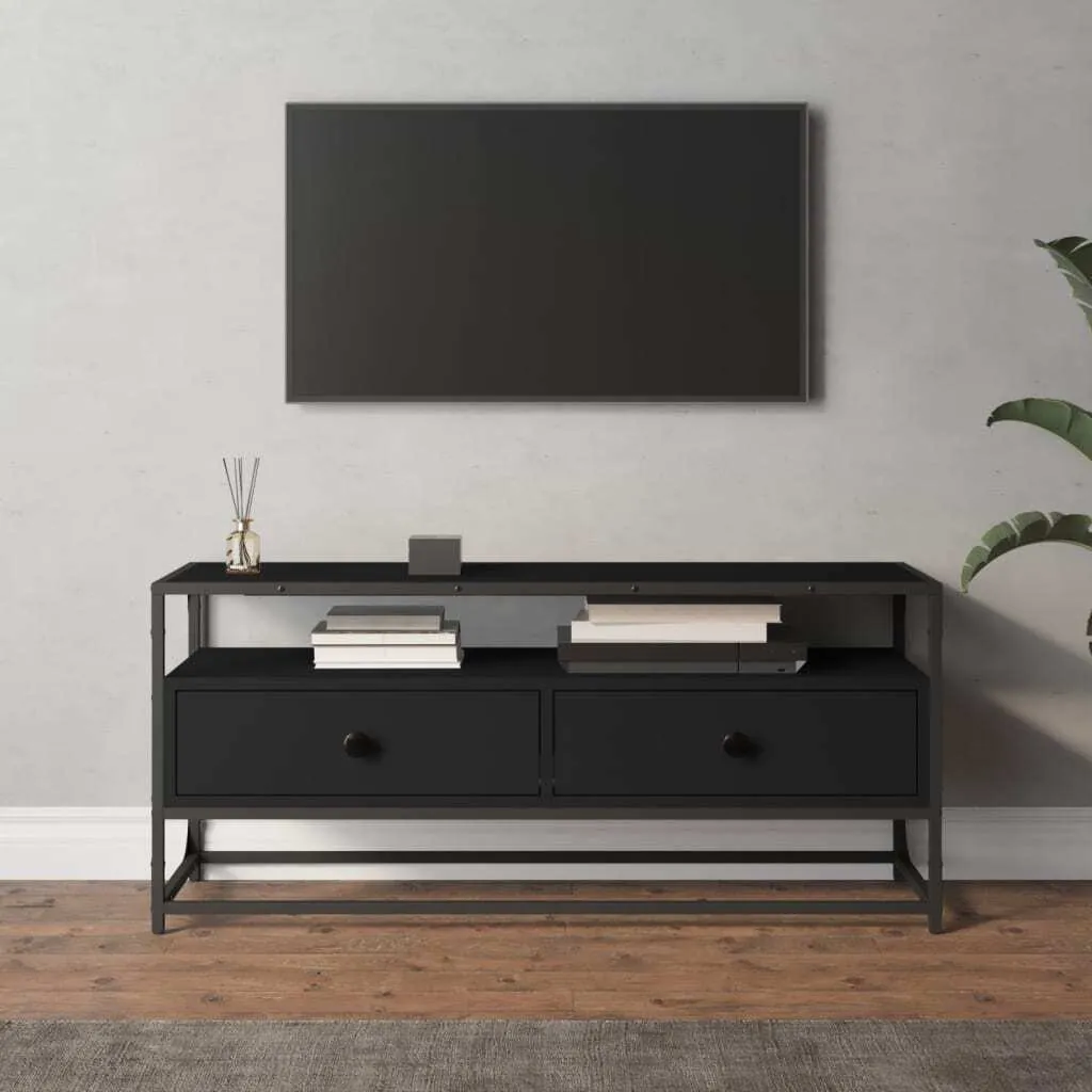 Mobile TV Nero Minimalista 100cm Maison Exclusive - Design Ligneo Essenziale