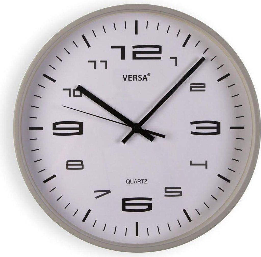 Wanduhr Versa Grau Kunststoff 30 x 30 x 4 cm