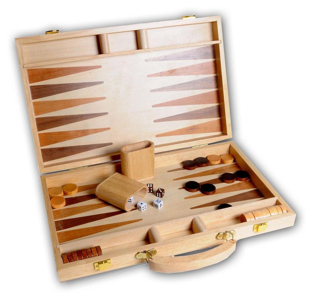 Backgammon-Spiel – 15 Zoll – Intarsienholz Produktbild 