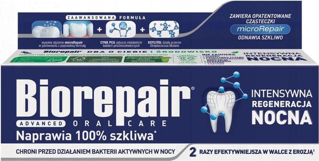 BioRepair Advanced Intensive Night, Universal, 75 ml, Erwachsener, Paste (Substanz), 6 Jahr(e), Box