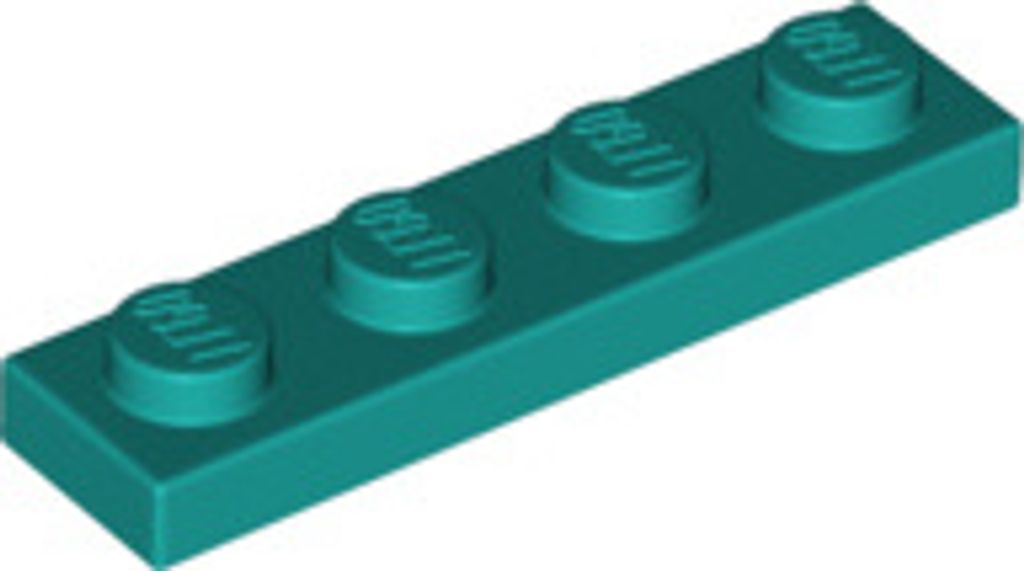 LEGO: 50 Stück Platte 1x4 in dunklem Türkis