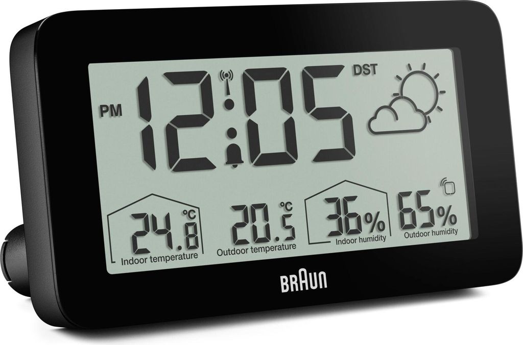 Braun BC13BP-DCF, Digitaler Wecker, Rechteck, Schwarz, Produktbild 