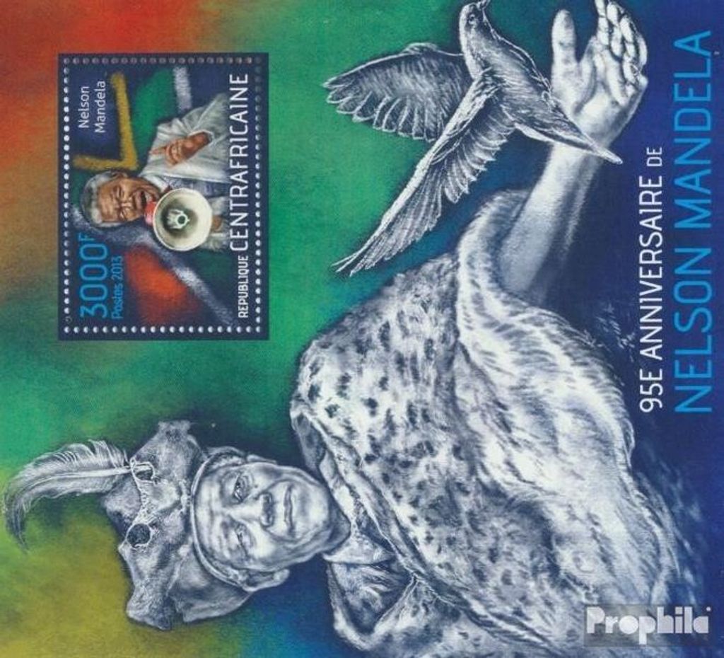 Briefmarken Zentralafrikanische Republik 2013 Mi Block 1110 (kompl. Ausgabe) postfrisch Nelson Mandela