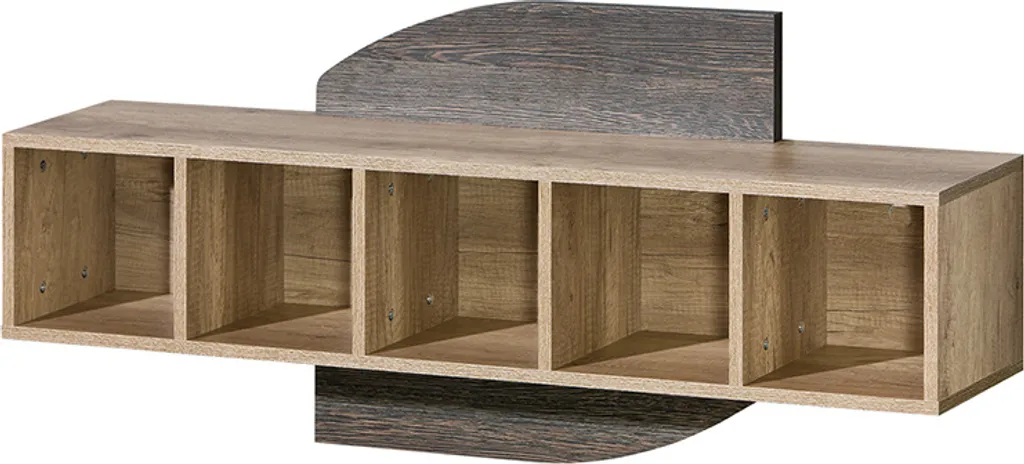 Étagère Murale Moderne ROMEO 10 Finition Bois Chêne et Arusha