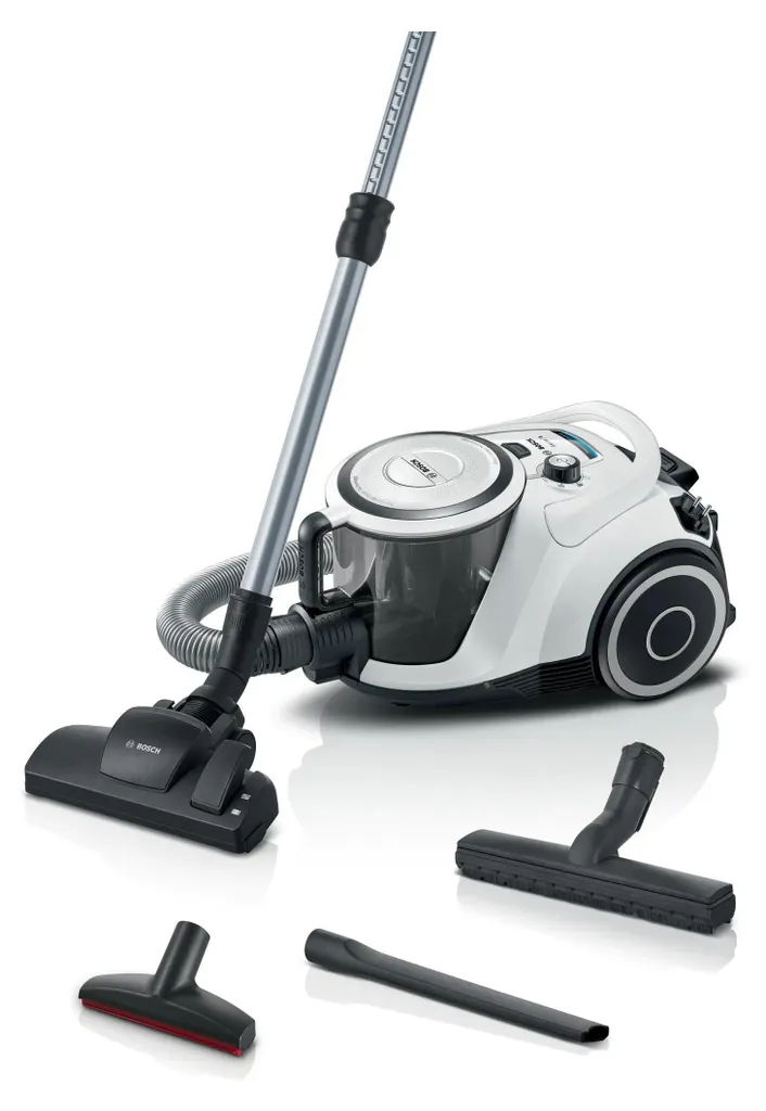 Aspirateur sans sac Bosch BGC41XALL idéal pour sols durs et tapis blancs