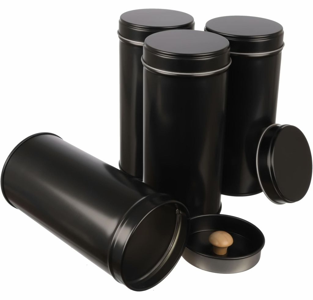 4er Set THEA | puristische schmale Teedose / Vorratsdose Produktbild 