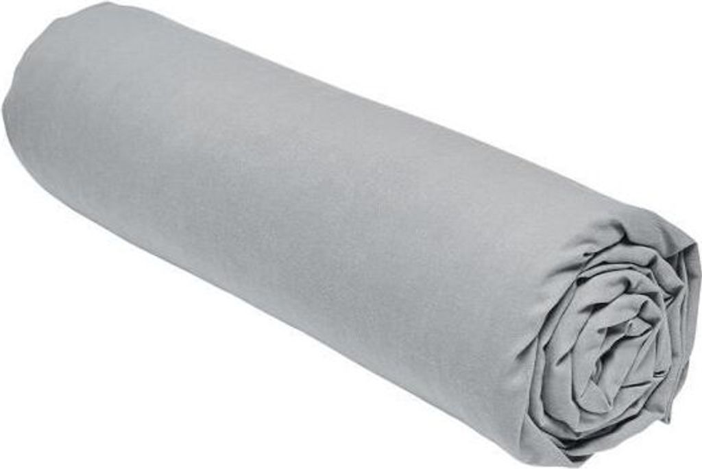 Spannbettlaken – 160 x 200+30 cm glatt – Stahl