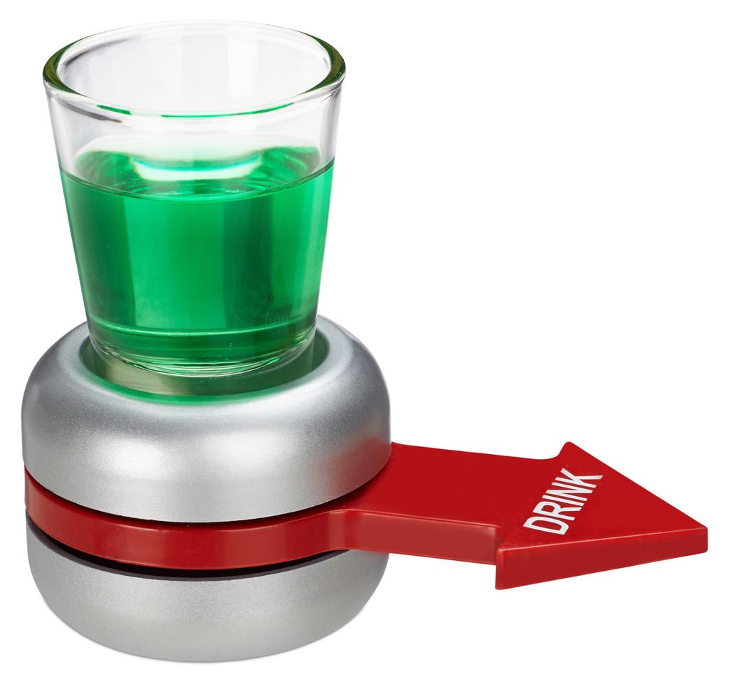 2 x Gioco alcolico Spin the Shot, Gira la bottiglia, Immagine del prodotto 