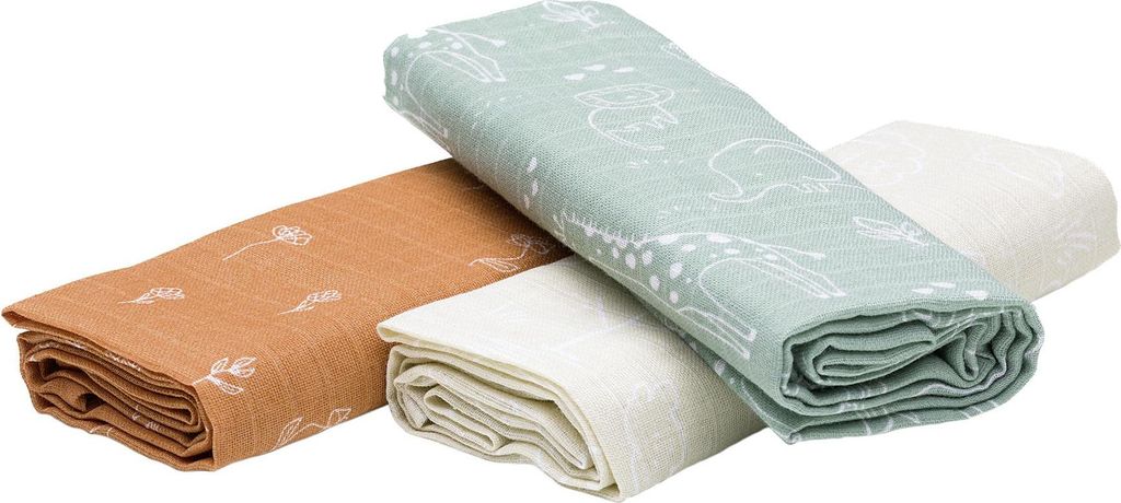 Fillikid Baumwollwindeln 75x75 | 3 Stück | 100% Baumwolle