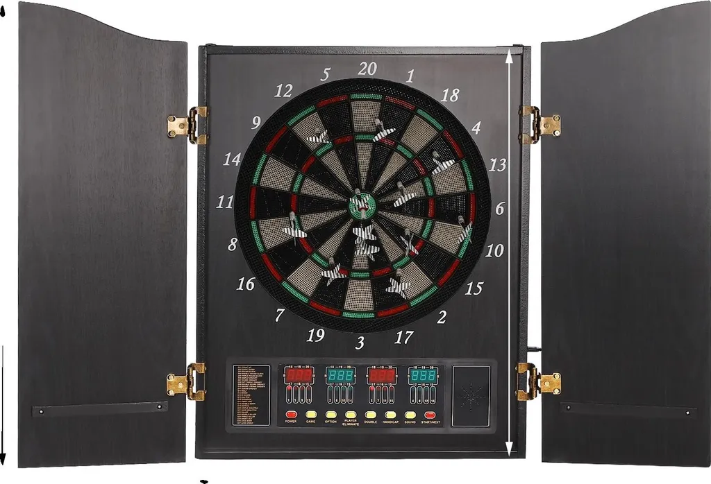 Tableau de fléchettes électronique à affichage LED noir - Modèle Dart-X8