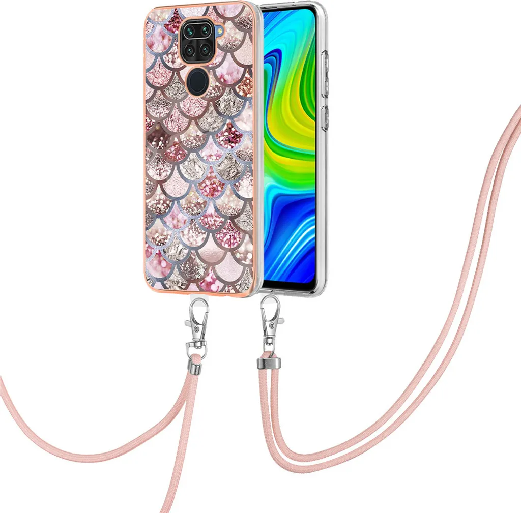 Cover con Laccetto Xiaomi Redmi Note 9 - Custodia TPU Coffee Vintage