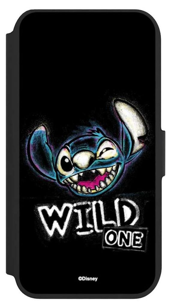 NIVOCASE Klapphülle für Apple iPhone 8 Handyhülle aus Kunst Leder NIVOflip schwarz Disney Offizielles Lizenzprodukt Lilo & Stitch