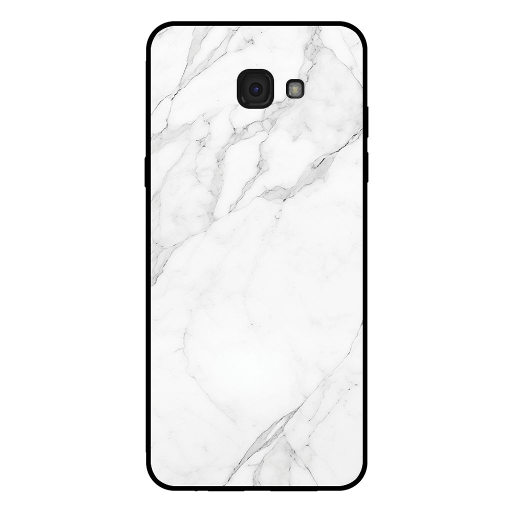 Smartphonica Handytasche für Samsung Galaxy A7 2017 mit Marmordruck - TPU Rückseite Hülle Marmor Design - Weiß