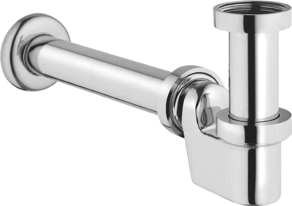 Waschtisch-Siphon 5/4", Abfluss 32mm,platzsparend, Chrom
