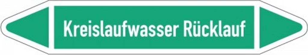 Dreifke Aufkleber I RKZ-Etikett Kreislaufw.Rücklauf, DIN 2403, grün/weiß, fü...