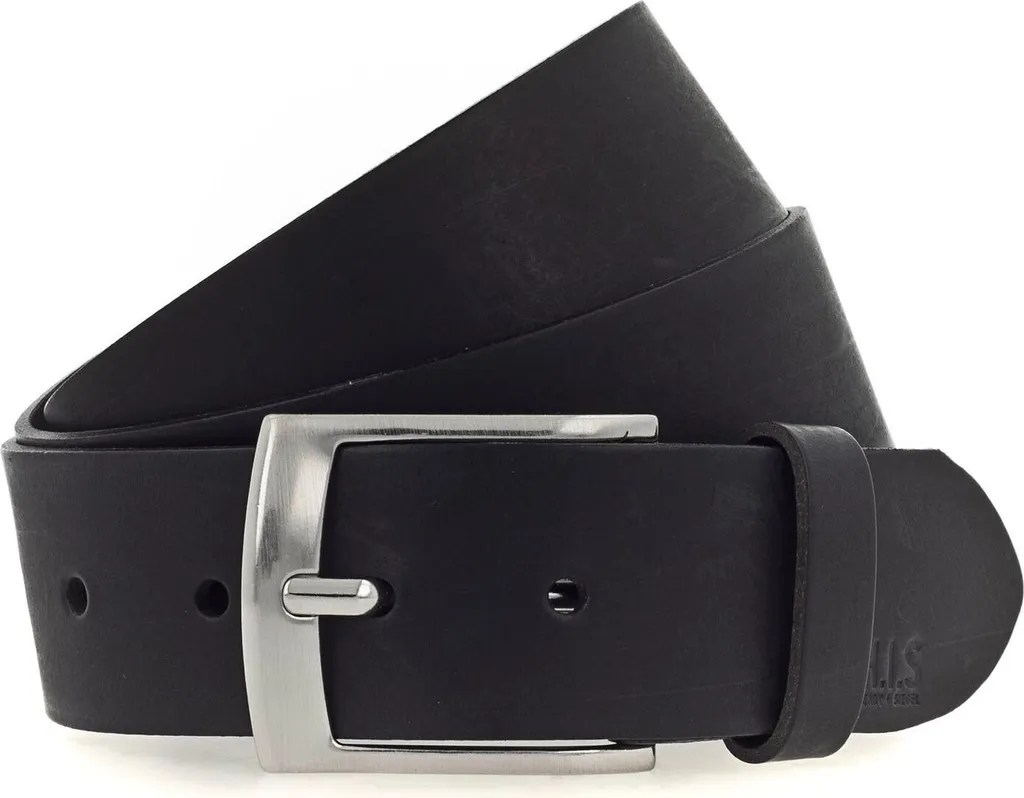 Cintura H.I.S Uomo Pelle Nera 40mm - Taglia 95 per Denim