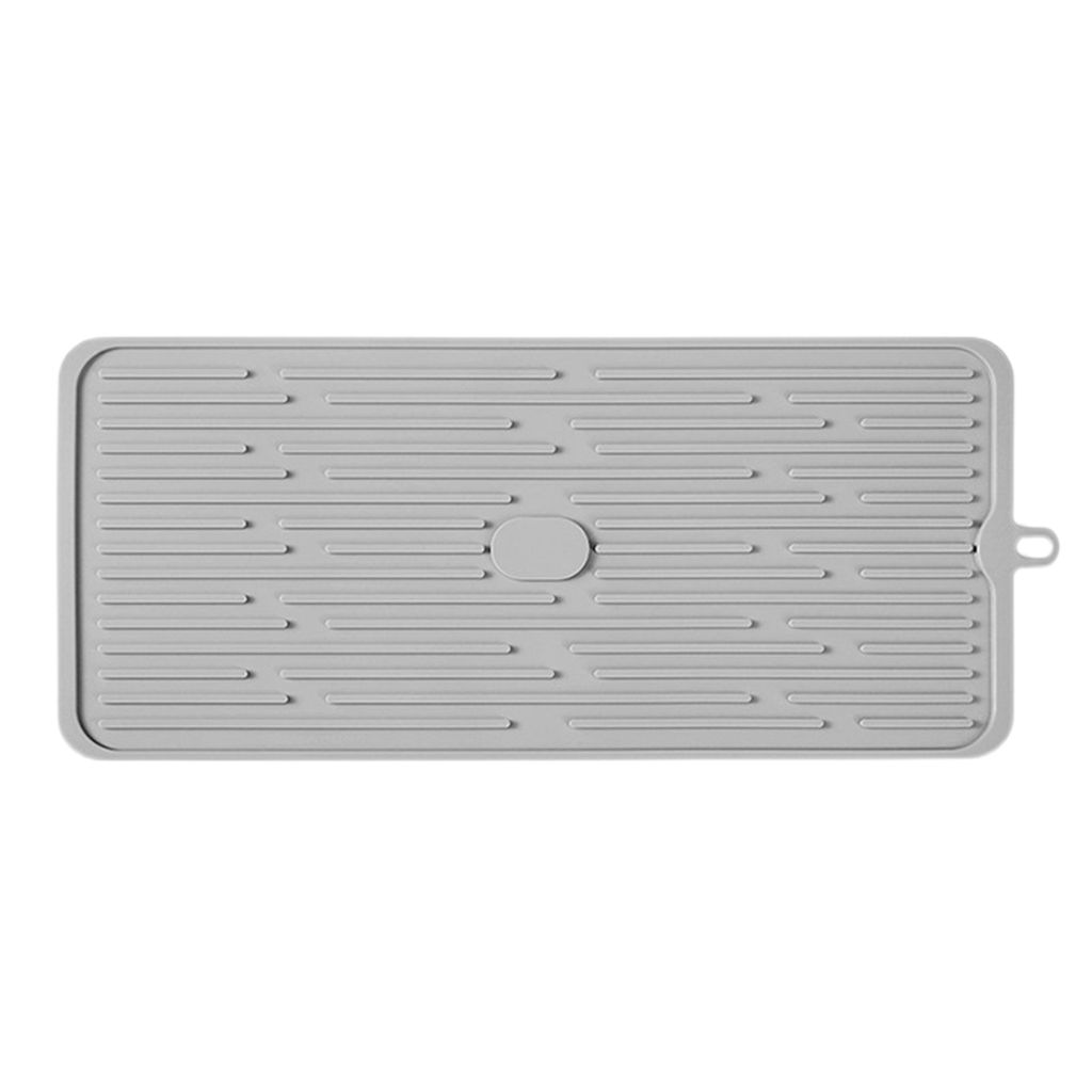 Abtropfmatte, leicht zu reinigen, Aufhängeloch, Verbrühungshemmende Silikon-Trockenmatte für Geschirr, Wasserhahn-Tropfschutz-Pad, Küchenhelfer