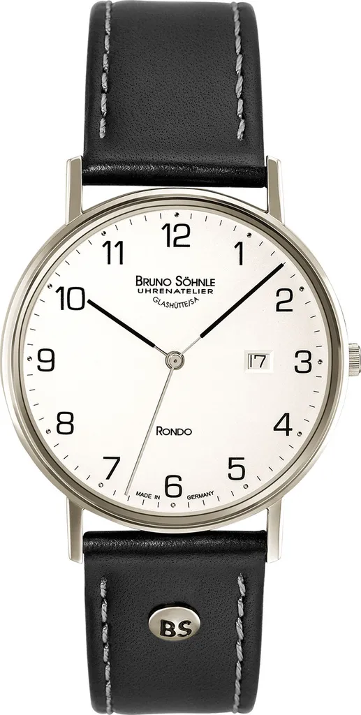 Montre classique Bruno Söhnle Rondo pour homme avec cadran argenté chic