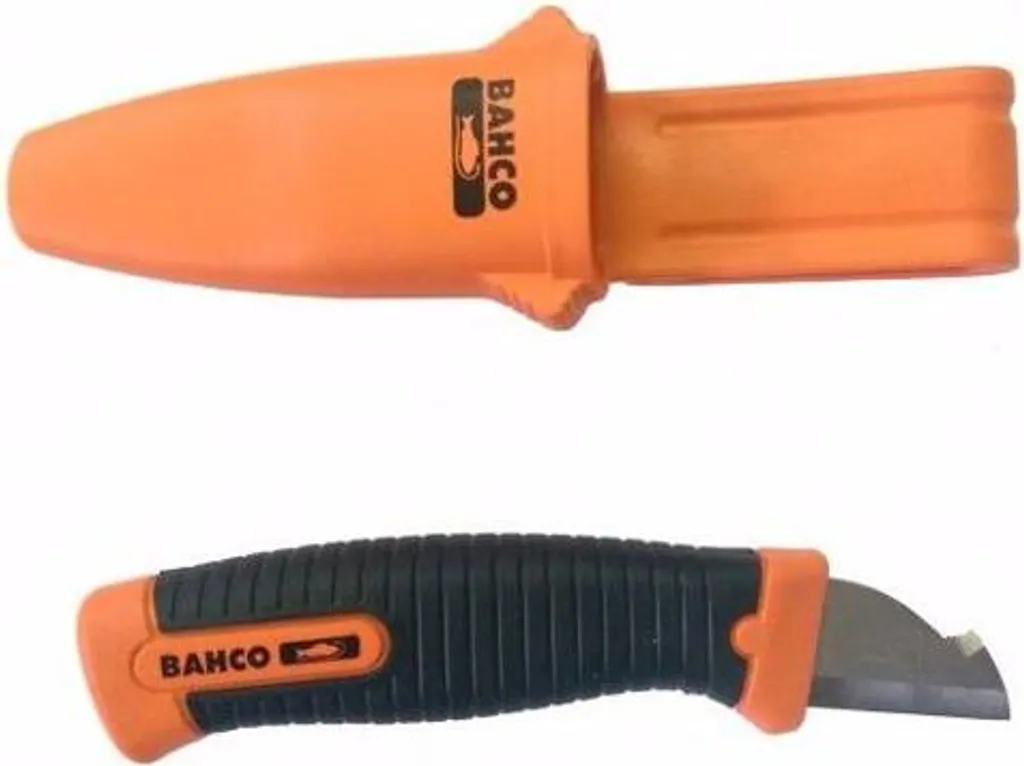 Bahco 2446-EL Coltello Spelafili a Due Mani Arancione Alta Precisione
