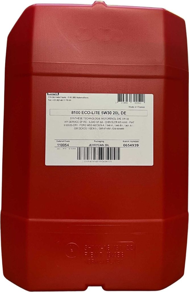 Motul 8100 Eco-lite 5W-30 20 Liter