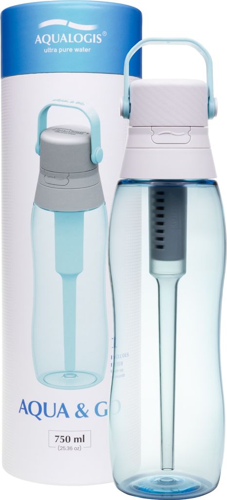 Aqualogis Aqua&Go 750ml Filterflasche - Himmelblau