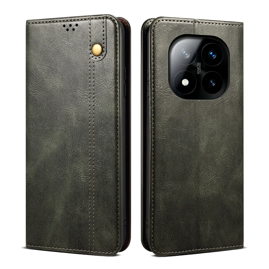 Xiaomi Redmi Note 14 Pro 5G Custodia Flip Verde Portafoglio Stand