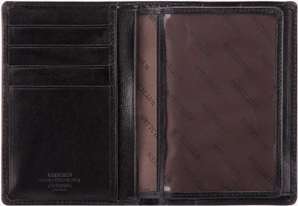 Portefeuille pour homme idéal papier véhicule et permis de conduire noir