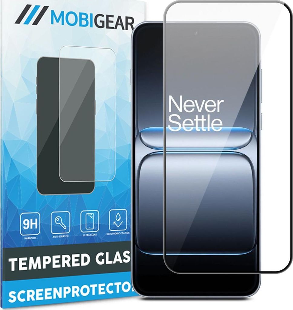 Mobigear Premium OnePlus Nord 5 Panzerglas Gehärtetes Glas Displayschutz - Hüllenfreundlich - Schwarz