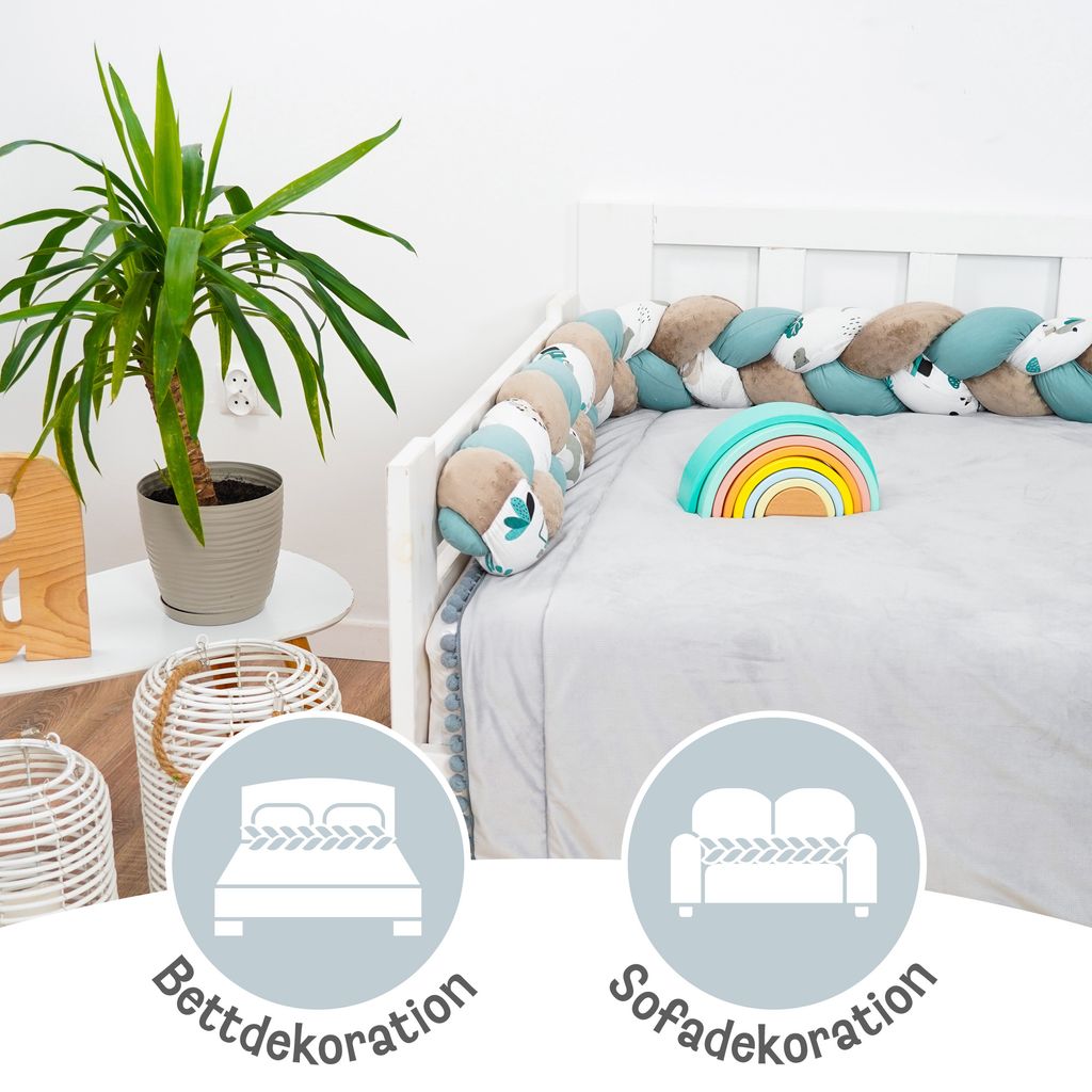 Knuffelkussen Mousseline kinderkussen decoratie 150 cm - pluizig