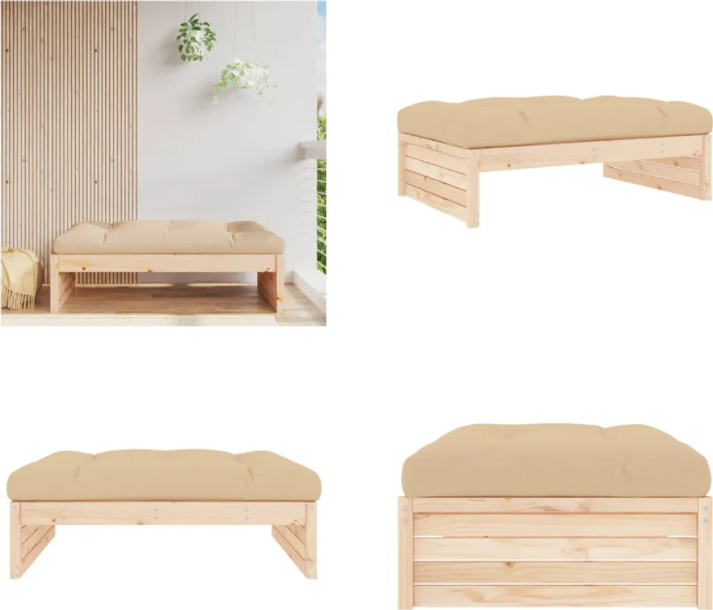 Sgabello da Esterno in Legno Massello Pino 120x80 - Offerta vidaXL